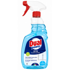 Средство для очистки стекол и зеркал Dual Power Vetri Glass Cleaner с аммиаком, 750 мл